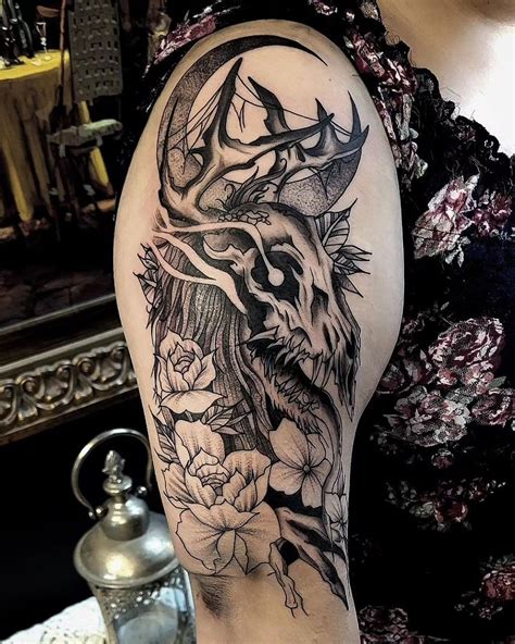 wendigo tattoo|wendigo skull tattoo.